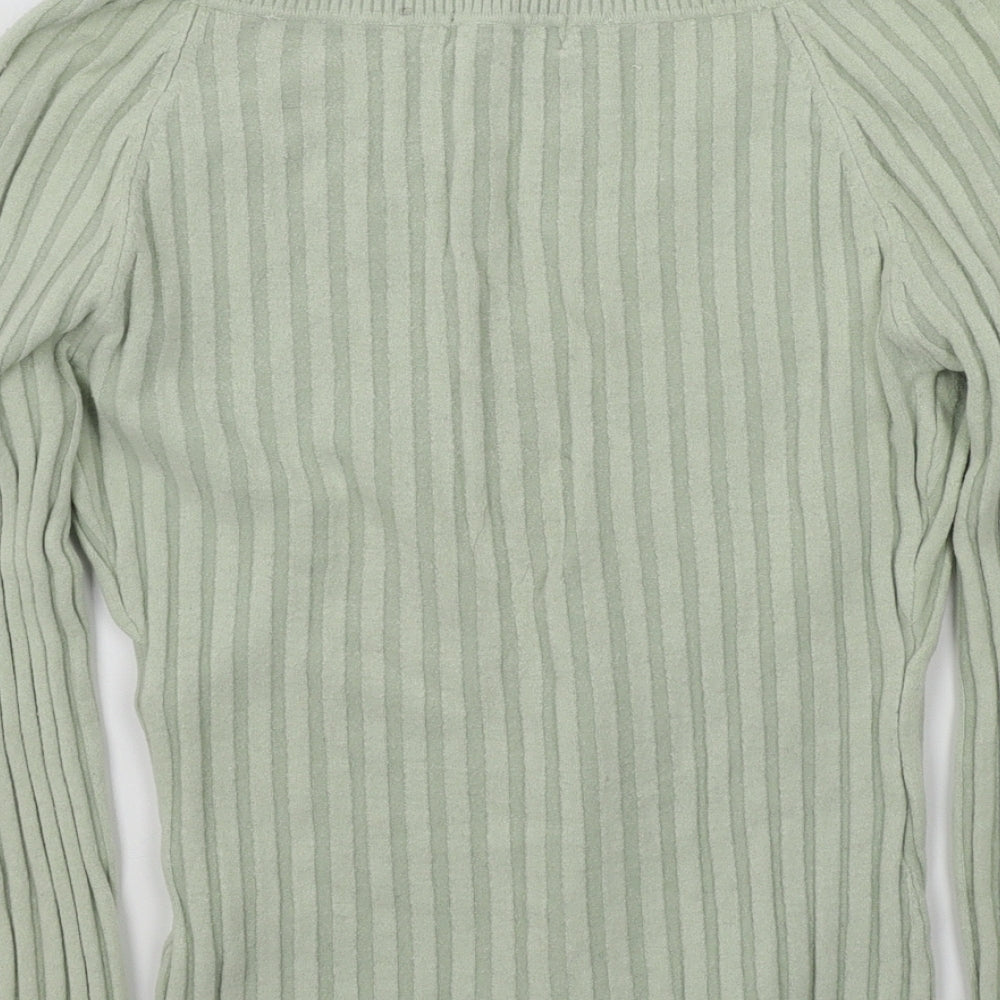 Krisp Womens Green Pullover Jumper Size S