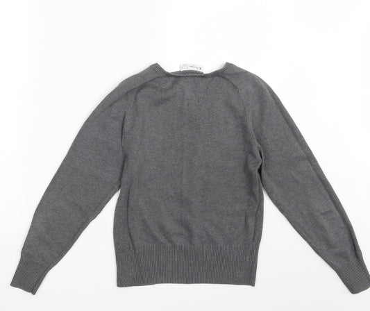 Tru Tex Mens Grey Pullover Jumper Size S
