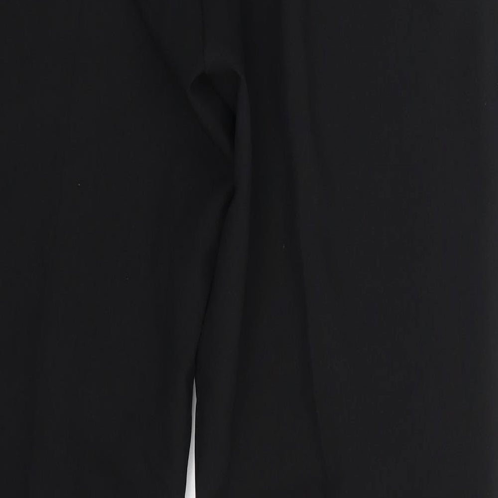 Preworn Womens Black Trousers Size 12 L28 in