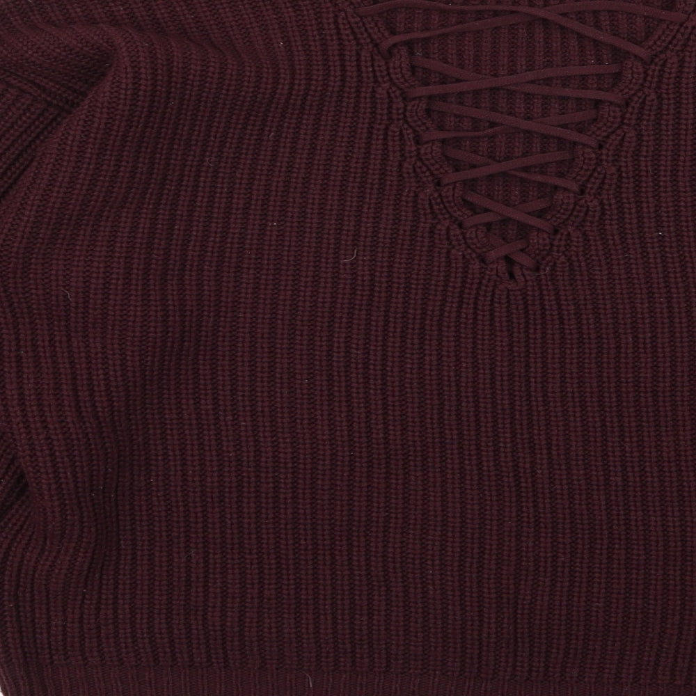 New Look Womens Purple Pullover Jumper Size S