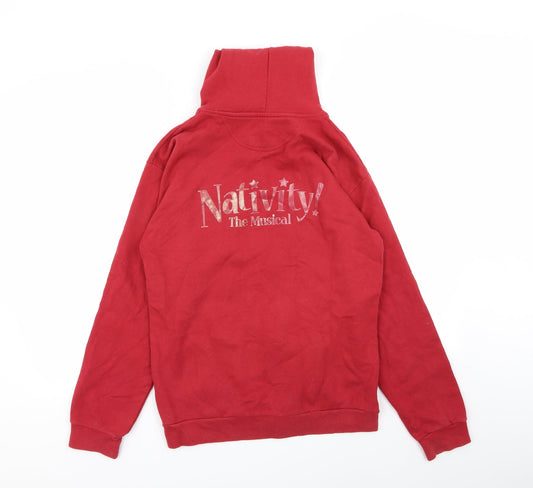 Anvil Womens Red Full Zip Jumper Size S - nativity