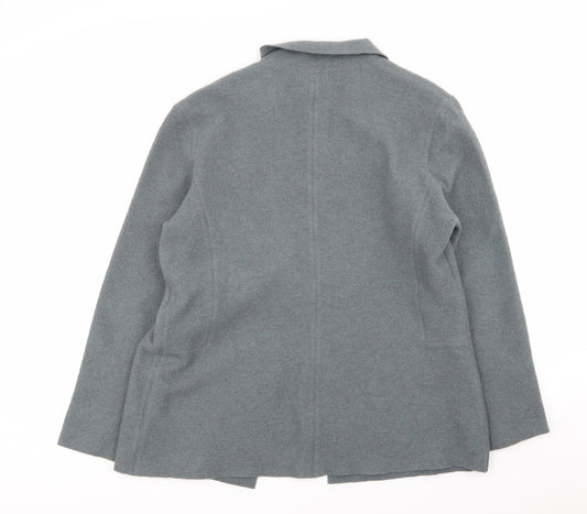 anne storey Womens Grey Overcoat Coat Size 16