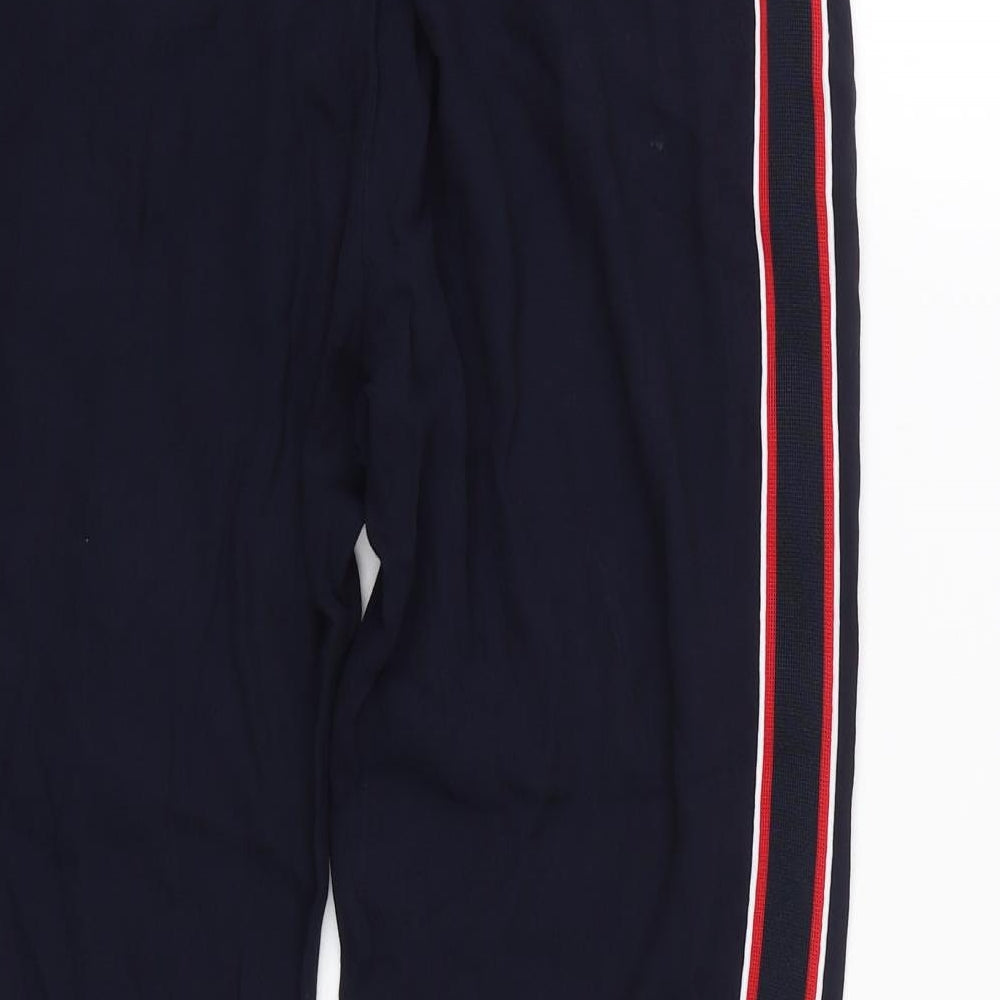 M&S Womens Blue Striped Capri Trousers Size 10 L22.5 in