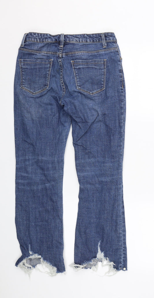 Aitoo Suxi Womens Blue Denim Straight Jeans Size L L24 in