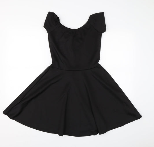 Missguided Womens Black T-Shirt Dress Size 10