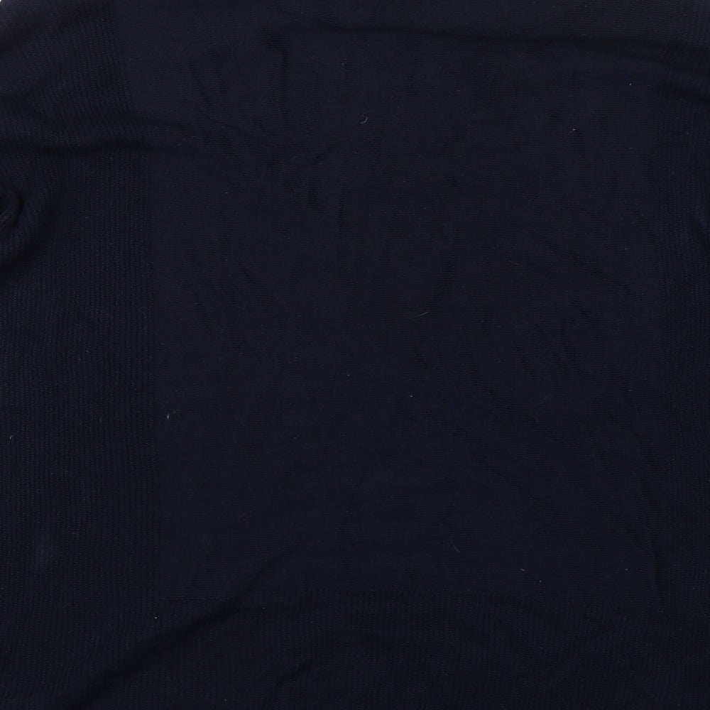Brand and care label for Papaya women’s blue jumper, size M