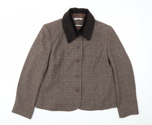 Bonmarché Womens Brown Jacket Blazer Size 18