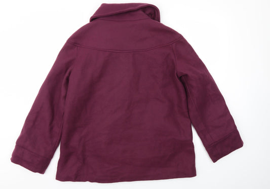 Anne De Lancay Womens Purple Jacket Coat Size 14