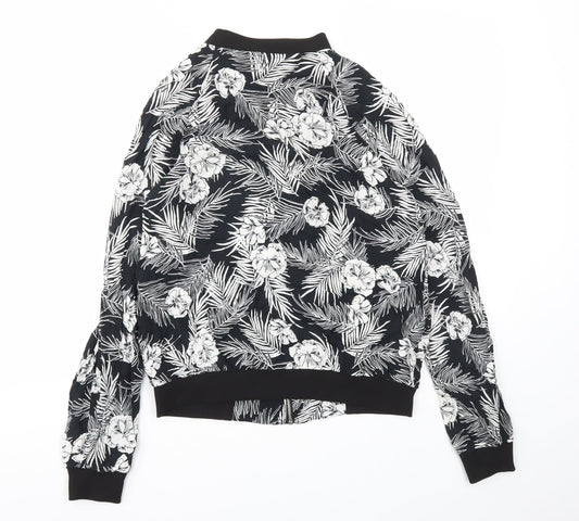 F&F Womens Black Floral Jacket Size 8