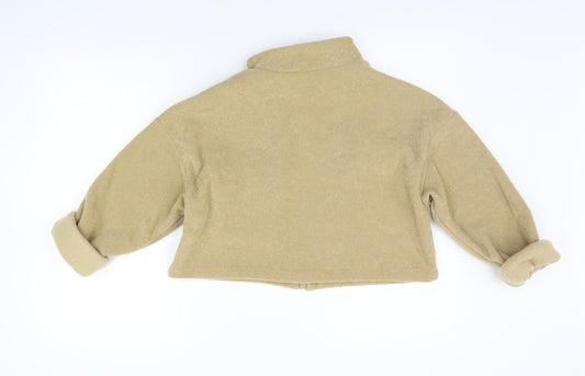 shuffle Womens Beige Jacket Coat Size L