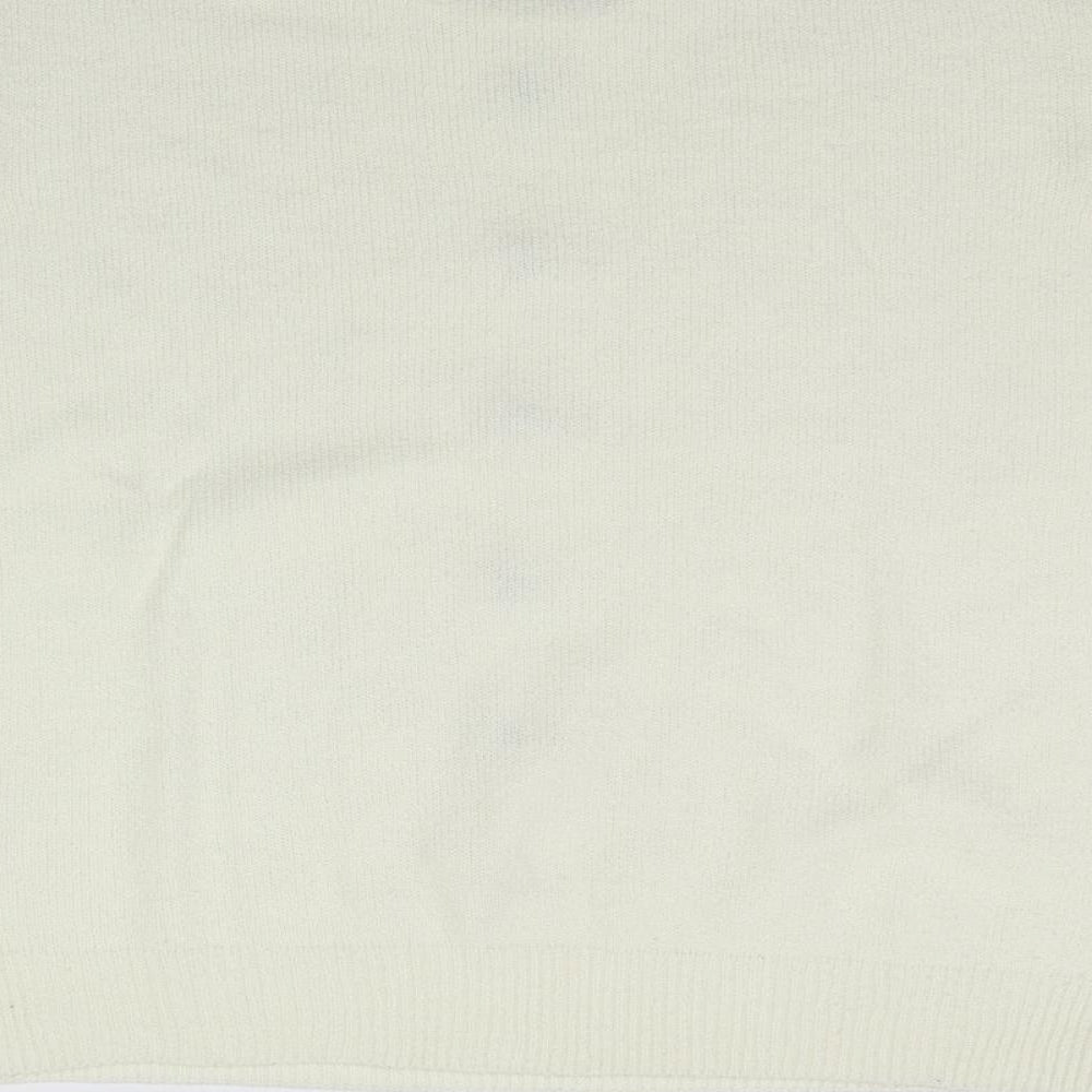 EWM Womens White Pullover Jumper Size M