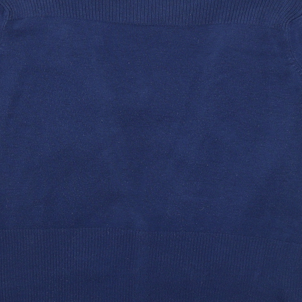 Papaya Womens Blue Cardigan Jumper Size 14