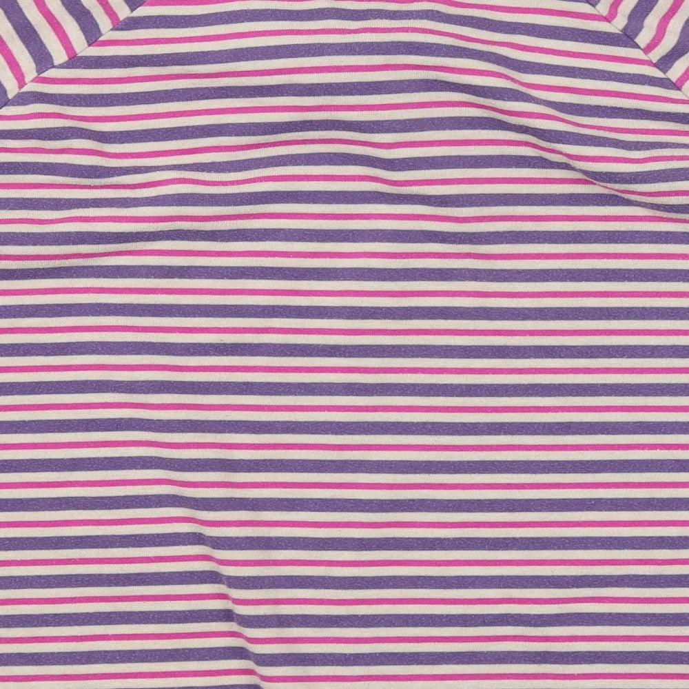 M&Co Womens Pink Striped Pullover Jumper Size 16