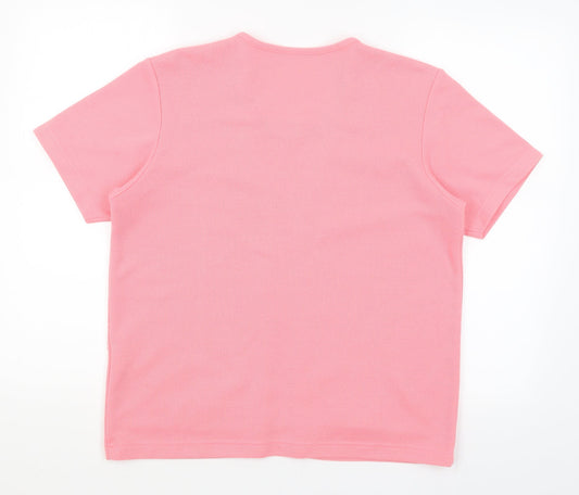 Preworn Womens Pink Basic T-Shirt Size S