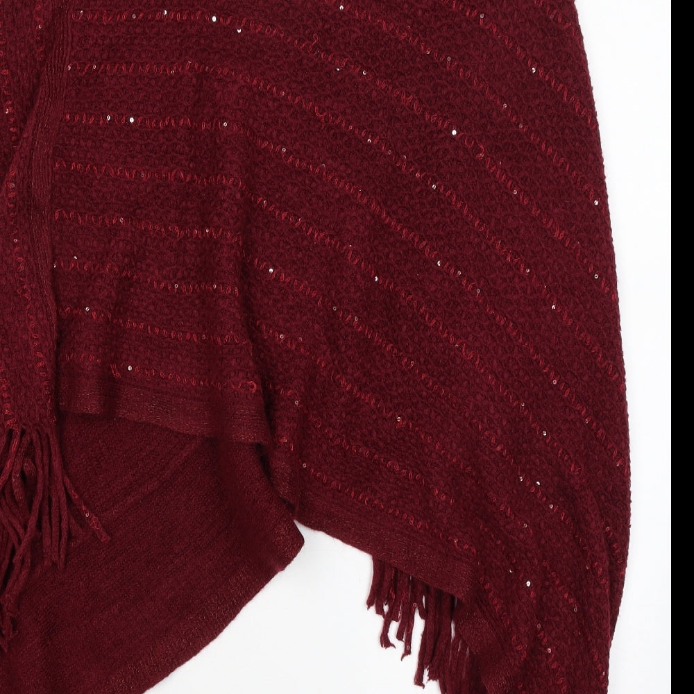 Studio Womens Red Pullover Jumper One Size
