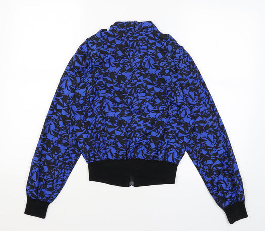 Nancy K Girls Blue Geometric Jacket Size 12-13 Years