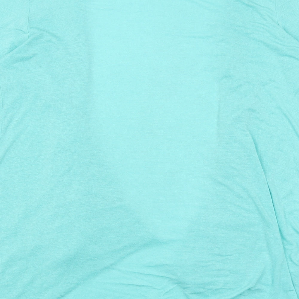 Be You Womens Blue Wrap Jumper Size 14