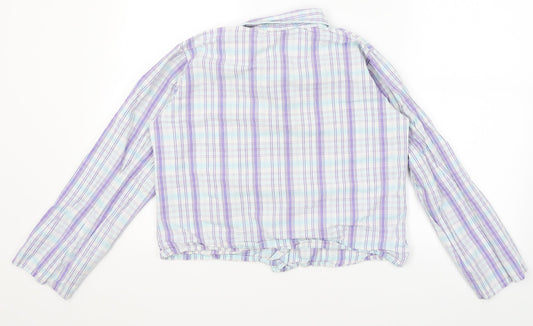 Secret Possessions Womens Purple Plaid Top Pyjama Top Size 12