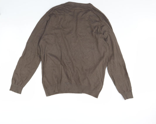 m&s Mens Brown Pullover Jumper Size L