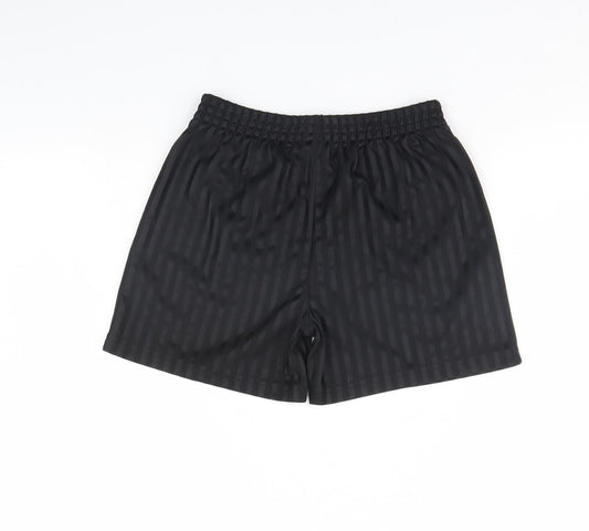 George Boys Black Striped Sweat Shorts Size 8 Years