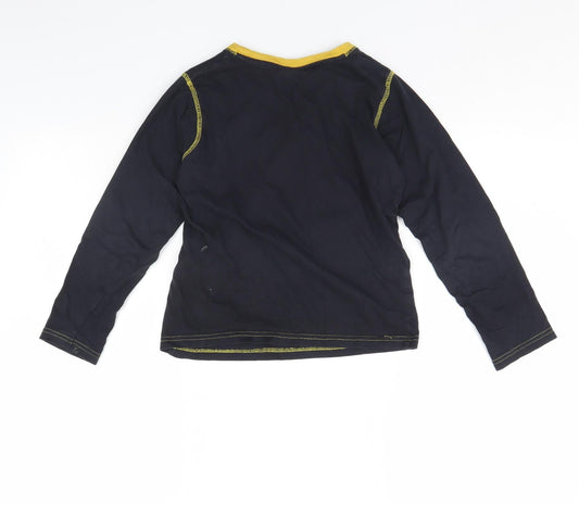 Character Boys Black Solid Pyjama Top Size 9 Years - Avengers