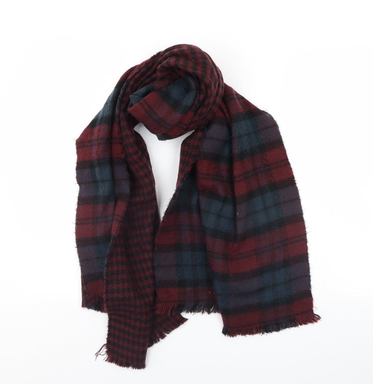 Preworn Womens Red Check Scarf