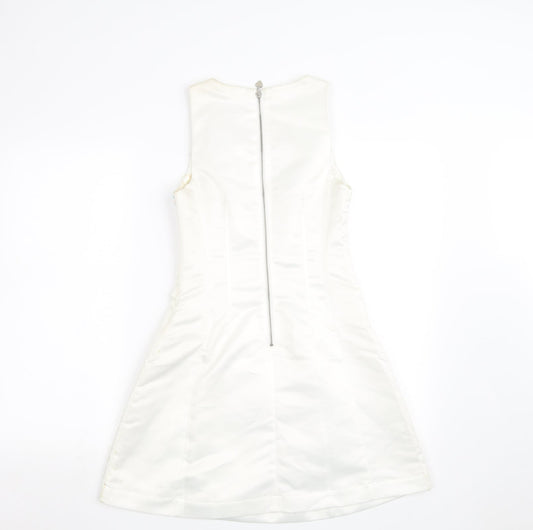 Lipsy Womens White A-Line Size 8