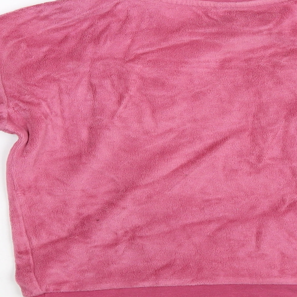 George Girls Pink Fleece Pyjama Top Size 9-10 Years