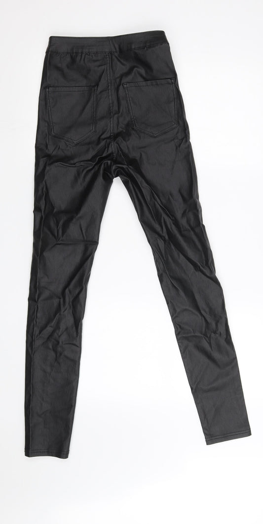 Gold SK Womens Black Latex Skinny Jeans Size S L28 in