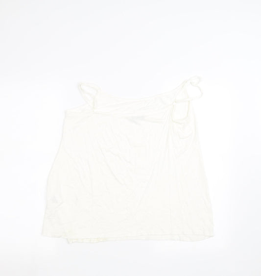 CMD Womens White Basic Tank Size 16