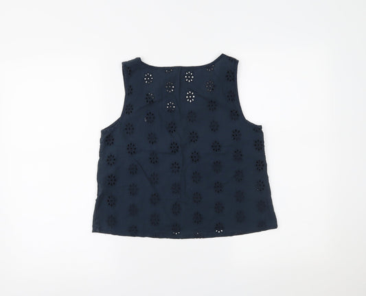 Jack Wills Womens Blue Cropped Tank Size 8