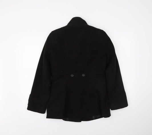 Autonomy Womens Black Overcoat Coat Size 10