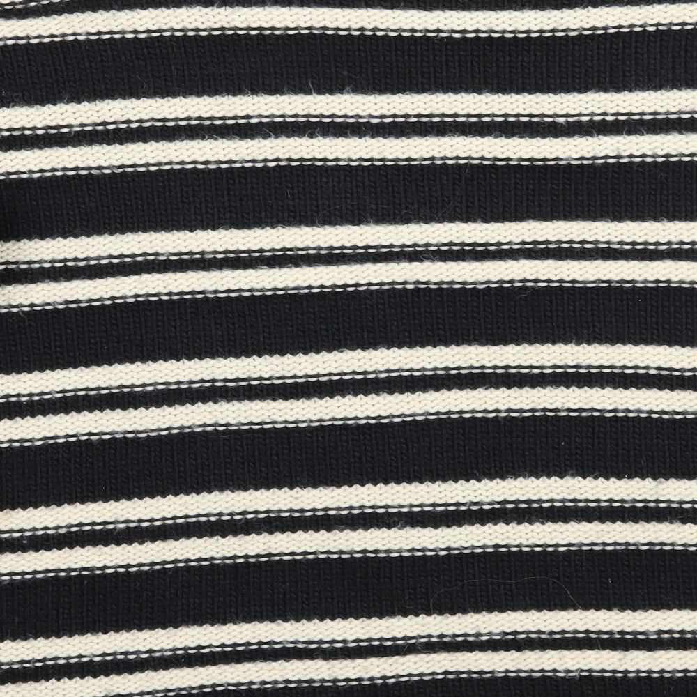 H&M Womens Beige Striped Pullover Jumper Size L