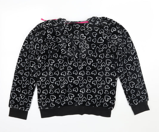 Preworn Womens Black Geometric Jacket Coatigan Size S