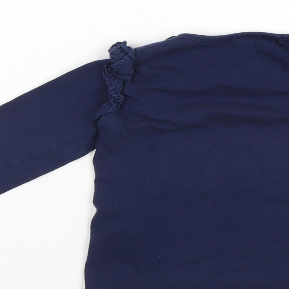 Eldys Girls Blue Pullover Jumper Size 4 Years