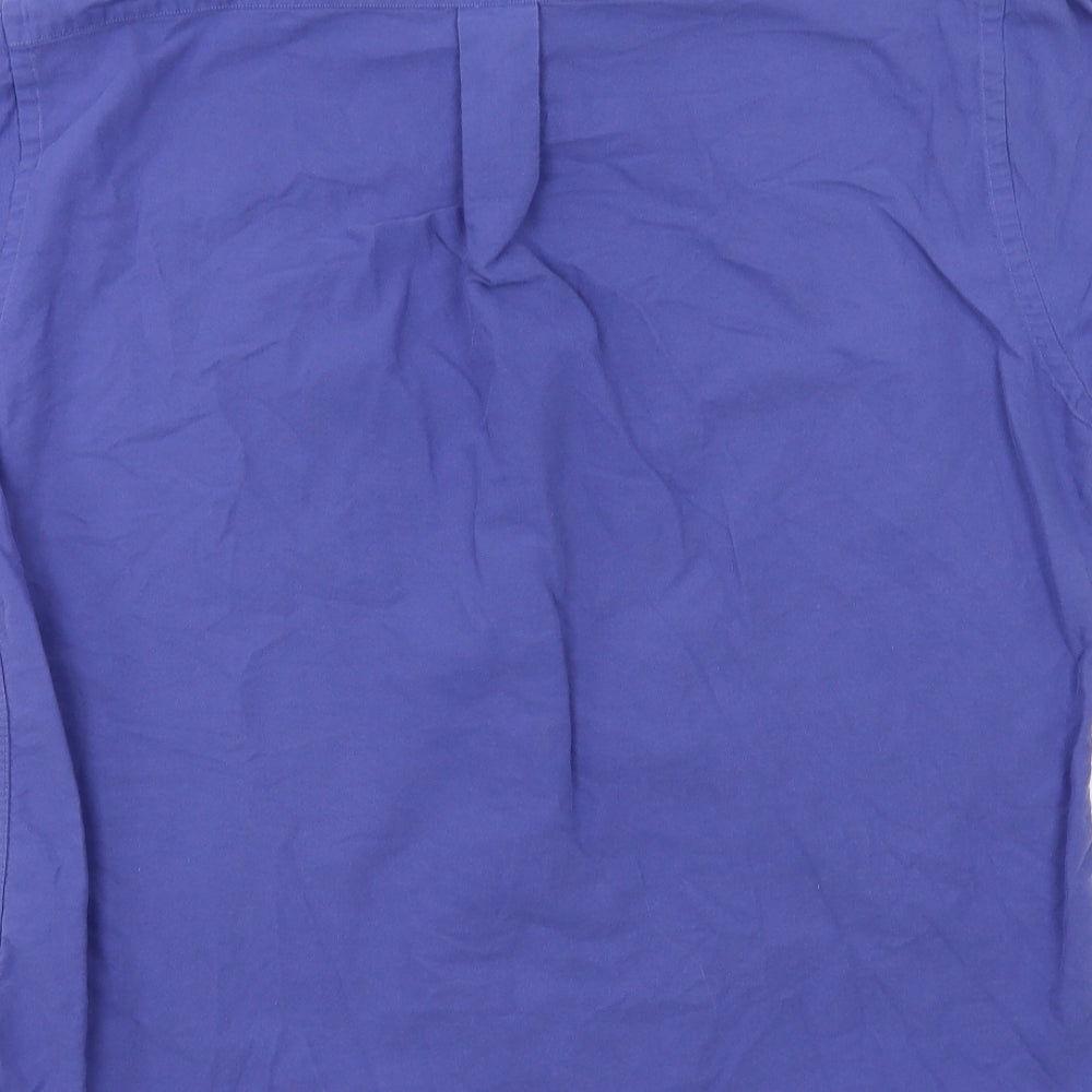 Grant Thomas Mens Blue Button-Up Size 15.5