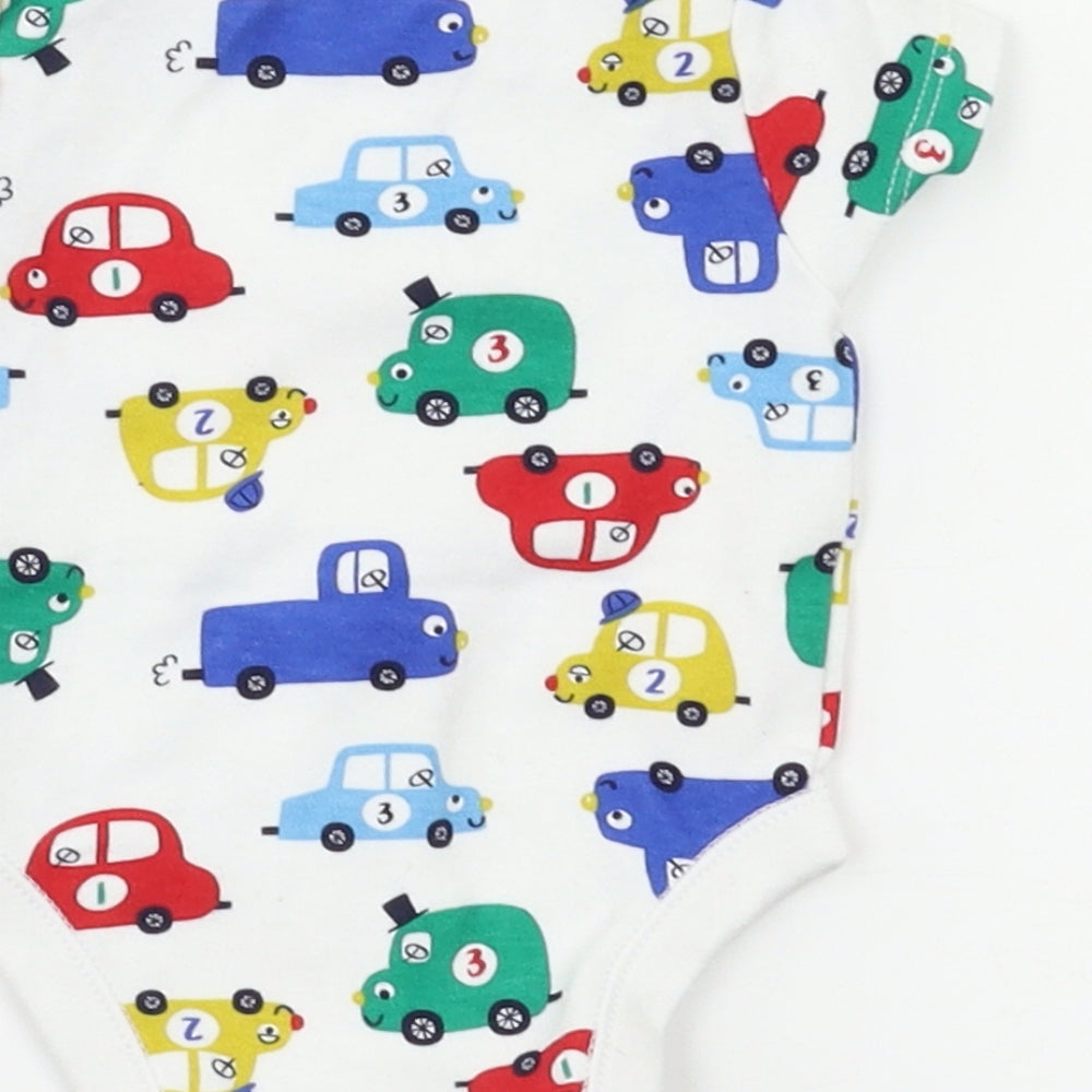 Pep&Co Baby White Geometric Babygrow One-Piece Size 0-3 Months
