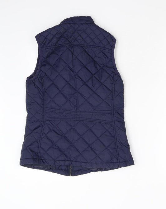Allegra K Womens Blue Gilet Waistcoat Size S