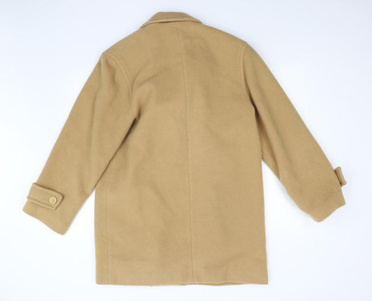 Preworn Womens Brown Overcoat Coat Size 16