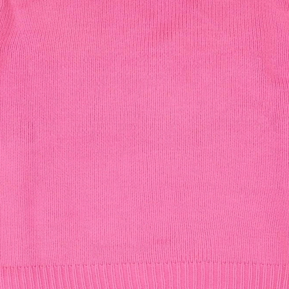 Casual Comfort Womens Pink Knit Pullover Jumper Size 10