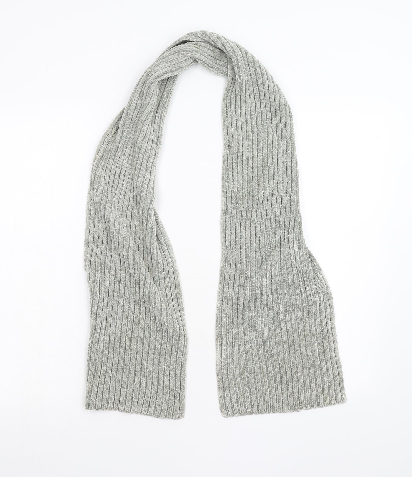 Preworn Unisex Grey Knit Scarf