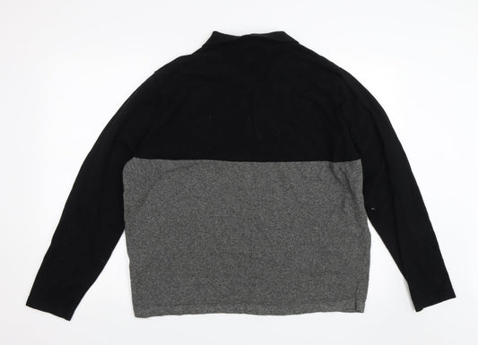 Red Herring Mens Black Pullover Jumper Size 2XL