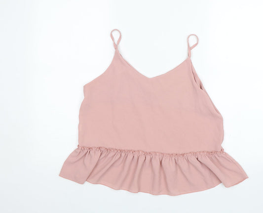 Made in Italy Womens Pink Camisole Blouse Size 10