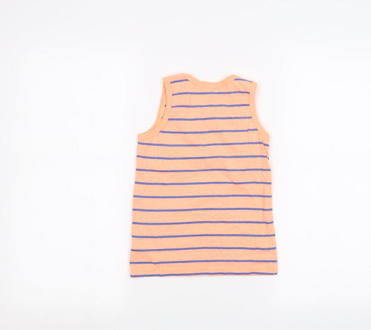 NEXT Boys Orange Striped Basic Tank Size 5 Years