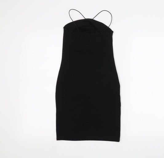 Boohoo Womens Black Pencil Dress Size 6