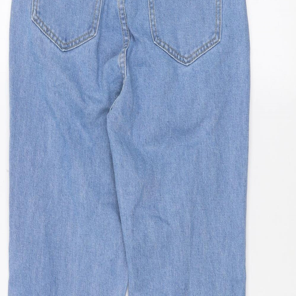 SheIn Womens Blue Denim Straight Jeans Size S L25 in