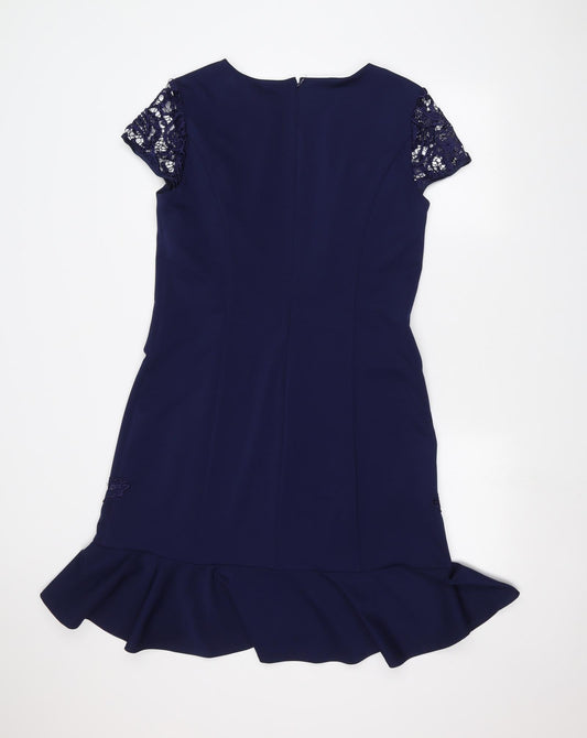Little Misstress Womens Blue Basic T-Shirt Size 16
