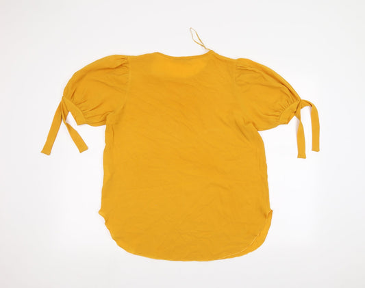 Quiz Womens Yellow Basic Blouse Size 12