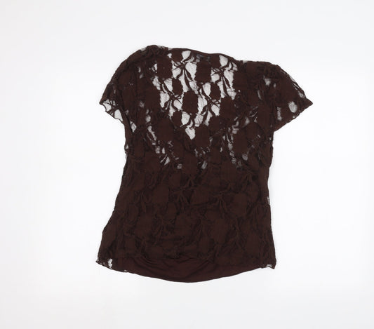 Sky designs Womens Brown Basic T-Shirt Size M