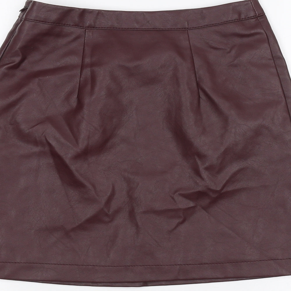 Primark Womens Red A-Line Skirt Size 6